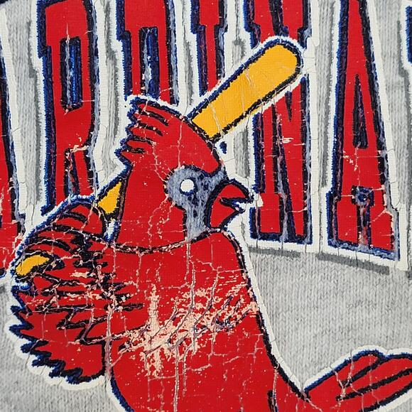 Vintage 1991 St.Louis Cardinals Baseball Shirt M 21x26 Gray - Picture 12 of 16